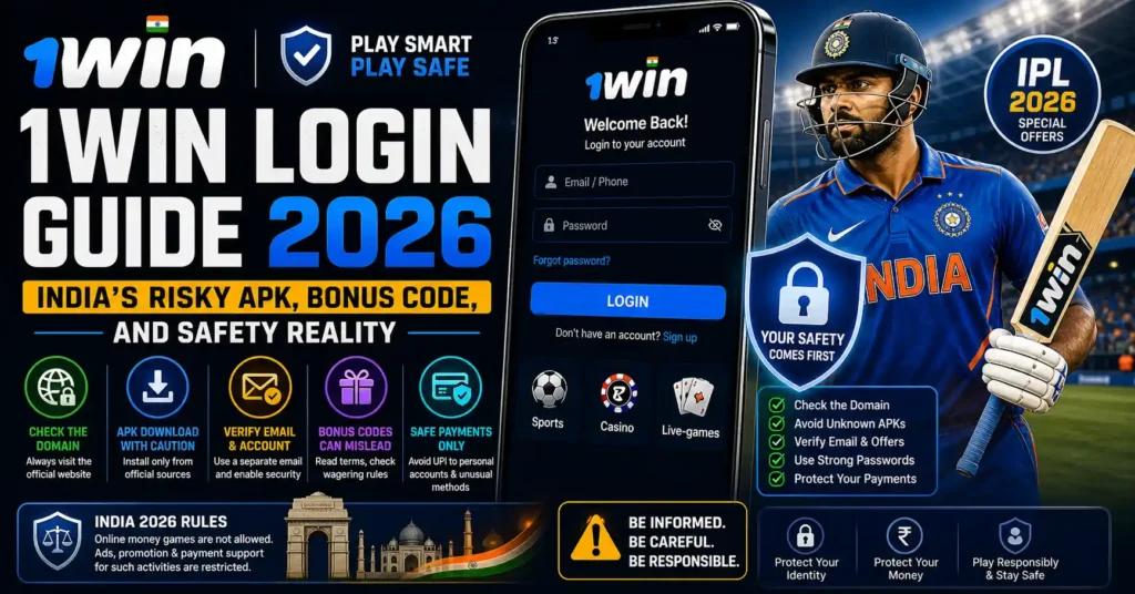 1win Login Guide 2026 India’s Risky APK, Bonus Code, and Safety Reality